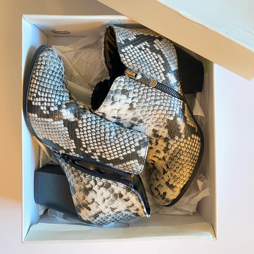 Style & Co. Snakeskin Ankle Boots